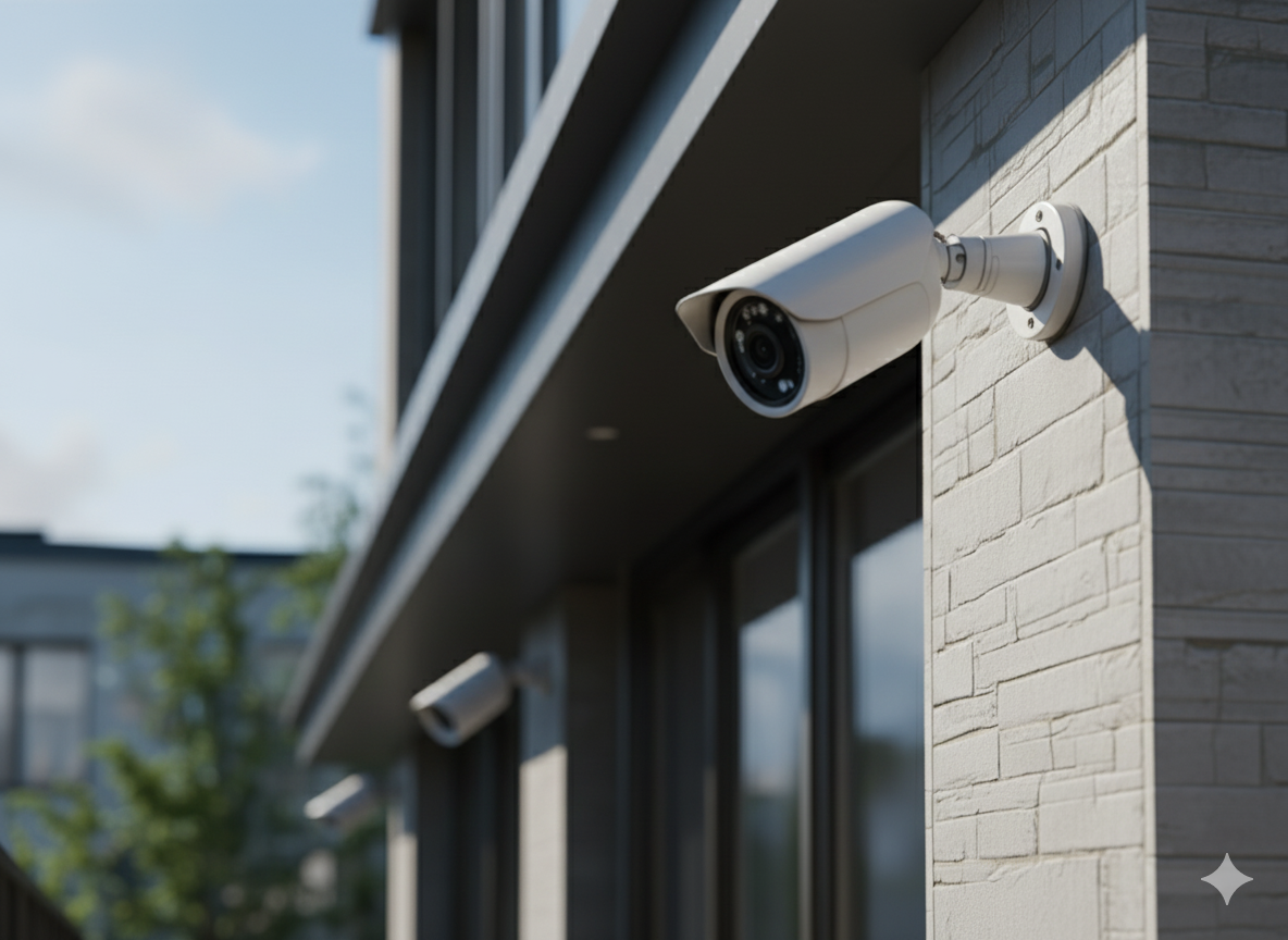 Cámara de seguridad y portón eléctrico sin funcionar.