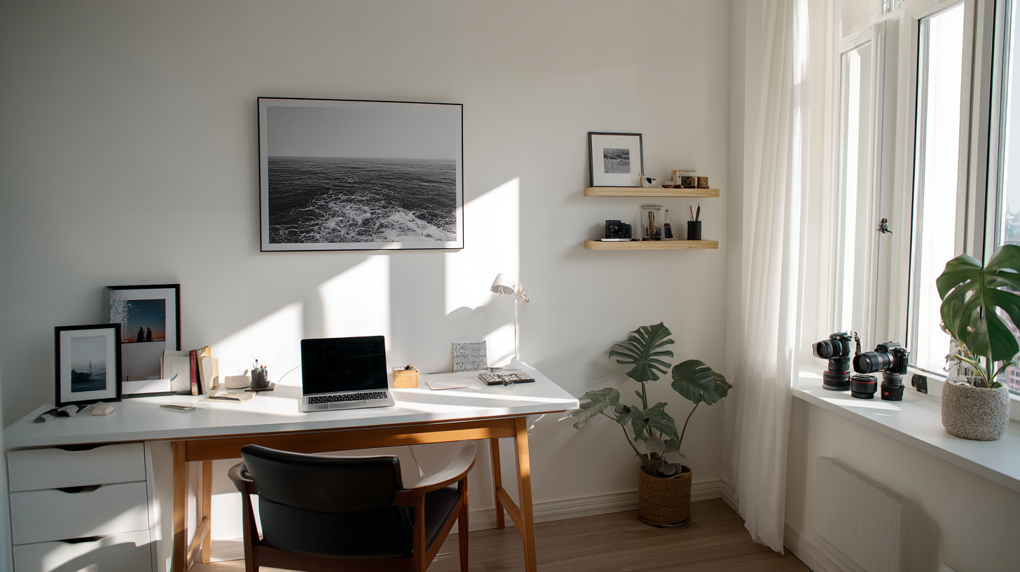 Persona frustrada en su oficina en casa durante un apagón.